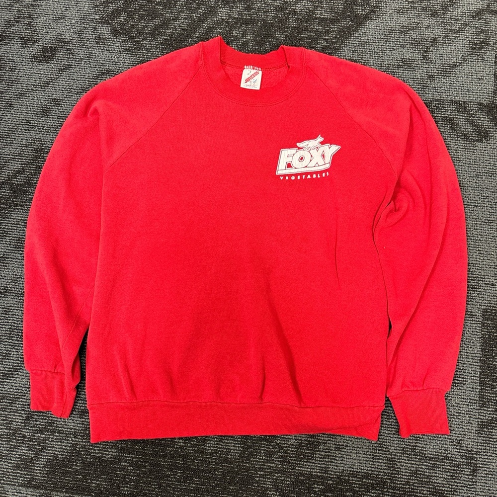 Jerzees Red Crewneck Men's Sweater Vintage